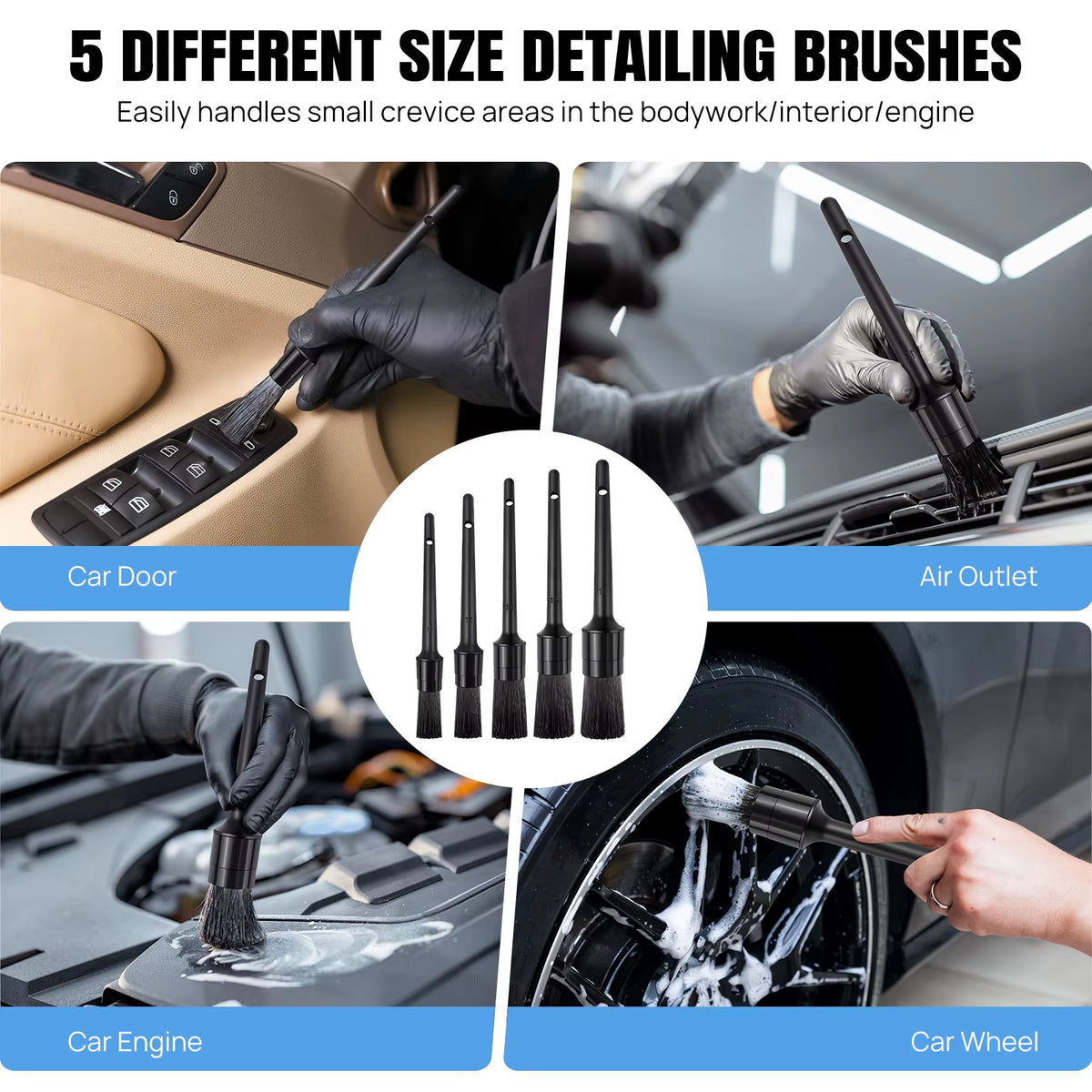 Car Cleaning Brush Kit