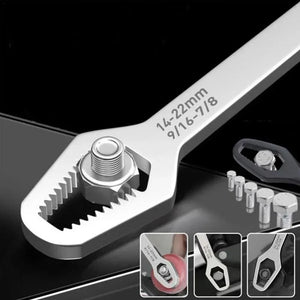 Universal Wrench 3–17mm Adjustable Spanner, Self-Tightening Multi-Function Torx Tool, Double-Head Grip Wrench for Nuts & Bolts, DIY, Automotive & Home Repairs