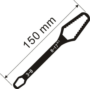Universal Wrench 3–17mm Adjustable Spanner, Self-Tightening Multi-Function Torx Tool, Double-Head Grip Wrench for Nuts & Bolts, DIY, Automotive & Home Repairs
