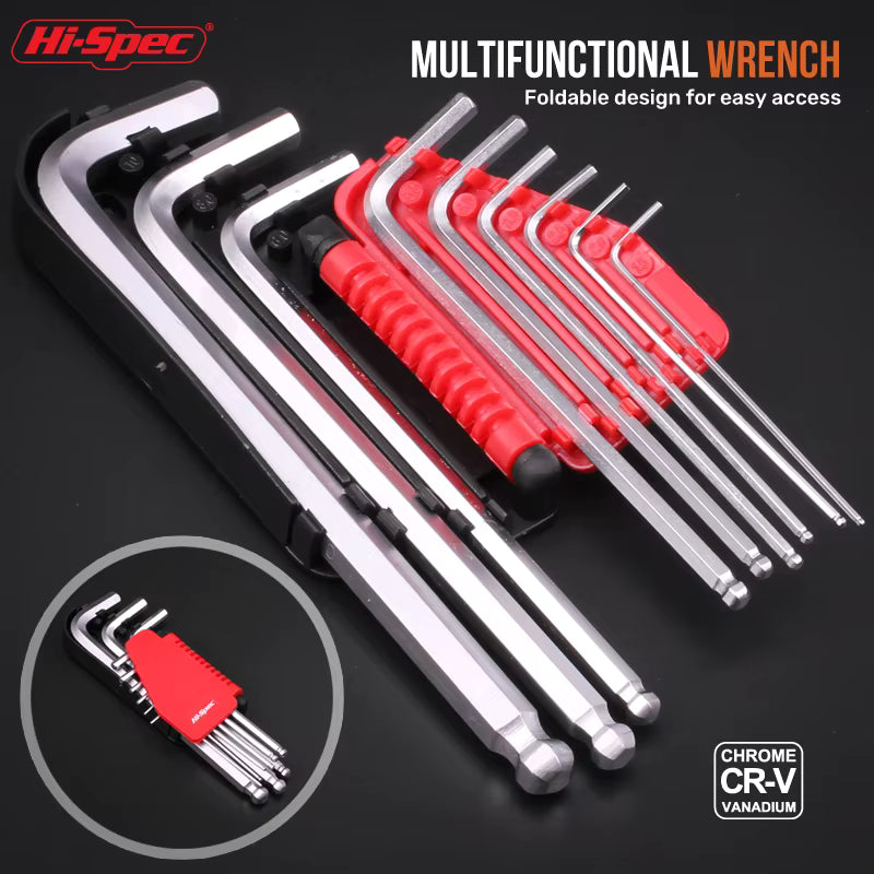 Hi-Spec Car Repair Tool Kit 1/2 3/8 1/4 Socket Wrench Set Daily Hand Tools Socket Sets for Home Repair & Maintenance Ratchet Set