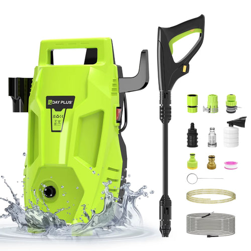 Day Plus 2300W High Pressure Washer 2050 PSI Electric Power Washer, Portable Jet Cleaner with Foam Cannon, 7M Hose, Car Washer Machine for Patio, Driveway, Garden & Vehicles (220–240V)